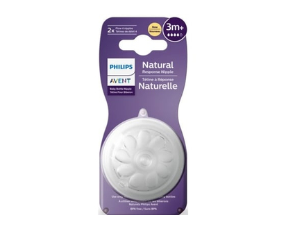 Philips Baby Bottle Nipple Natural Response Nipple 4 Fast - 2.0 EA