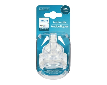 Philips Baby Bottle Nipple Anti-Colic Flow 3 3m+ - 2.0 EA