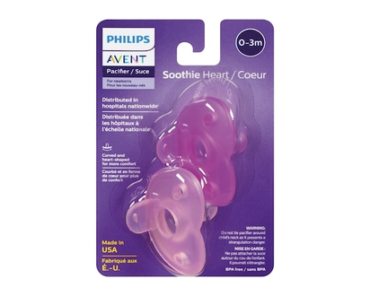 Philips Pacifier Soothie Heart 0-3M - 2.0 EA