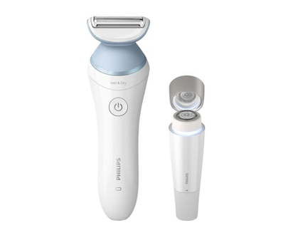 Philips Lady Shaver Series 8000 with Facial hair remover, Cordless Wet & Dry Use, 5 Accessories, BRL166/91 - 1 EA