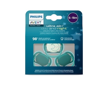 Philips Pacifier Ultra Air Day And Night 6-18m - 3.0 EA