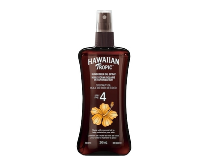 Hawaiian Tropic Sunscreen Oil Spray, SPF 4 - 240.0 ML