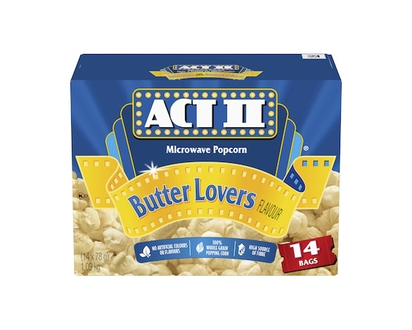 Act II Microwave Popcorn! Butter Lovers Flavour (14-78 G Bags) - 1092.0 G