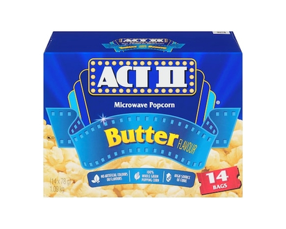 Act II Microwave Popcorn! Butter Flavour, 14 packs - 1092.0 G