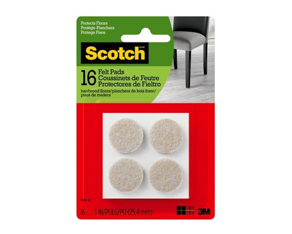 3M Scotch 16Felt Pads 25.4 mm - 1.0 EA