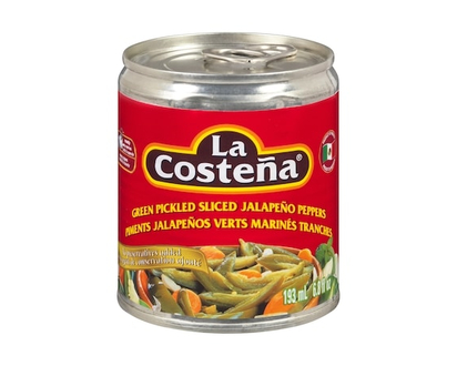 La Costena Green Pickled Sliced Jalapeà±o Peppers - 193.0 ML