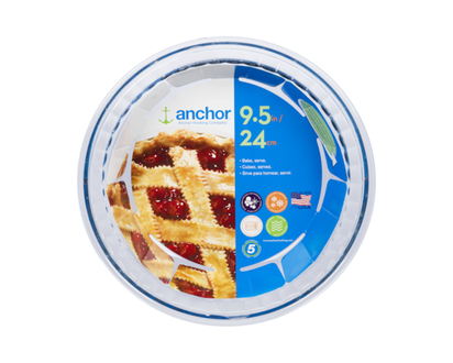 Anchor Hocking Deep Pie with Fluted Edge, 9.5 in - 1.0 EA