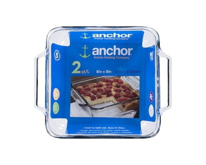 Anchor Hocking 8 Inch Square Cake Dish - 1.0 EA