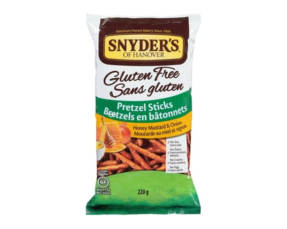 Sans Gluten Bretzels en Bâtonnets Moutarde au Miel et Oignon - 220.0 G