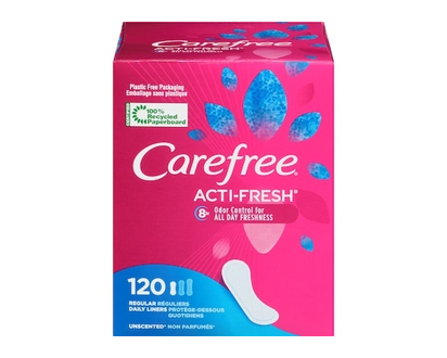 Protège-dessous galbés Carefree Acti-Fresh Body Shape réguliers - 120 CHA