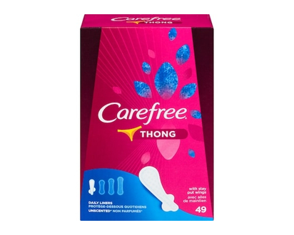 Carefree Emballage de 49 protège-dessous pour tanga en sachets pratiques - 49 CHA