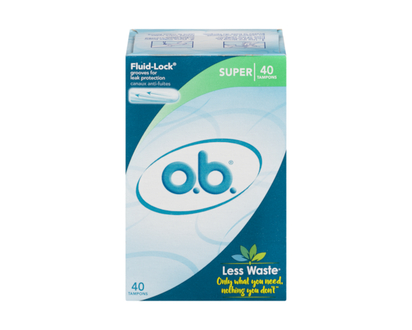 O.B. Tampons o.b. originaux sans applicateur à absorptivité super - 40 CHA