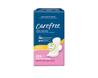 Carefree Ultra Thin Pads, Regular Pads With Wings, 28ct - 28.0 EA