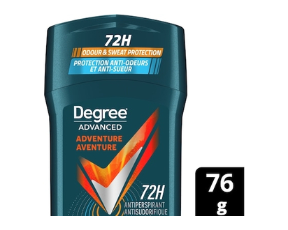 Degree Advanced Antiperspirant Stick for 72H Sweat & Odour Protection, Adventure, Deodorant with MotionSense Technology - 76.0 G