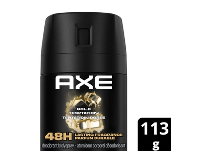 Axe Gold Temptation Deodorant Body Spray, Gold Amber - 113.0 G