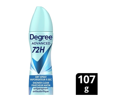Degree MotionSense Dry Spray Antiperspirant Shower Clean - 107.0 G