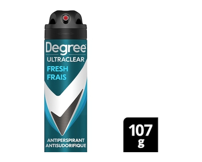 Degree UltraClear Dry Spray Antiperspirant, Fresh, anti-stains - 107.0 G