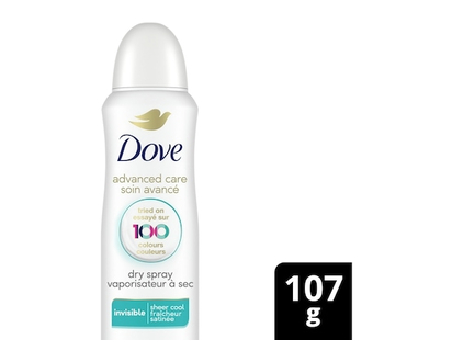 Dove Advanced Care Invisible Dry Spray Antiperspirant Sheer Cool Scent - 107.0 G