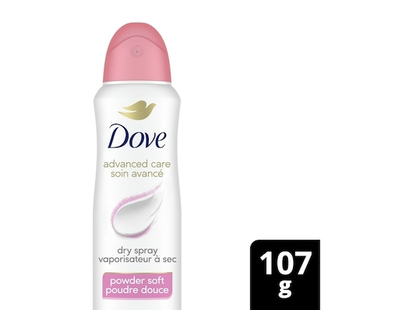 Dove Advanced Care Dry Spray Antiperspirant Powder Soft Scent - 107.0 G
