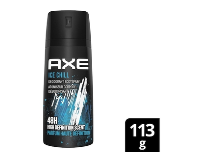 Axe Ice Chill Deodorant Body Spray, Iced Mint & Lemon - 113.0 G