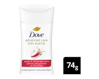 Dove Antiperspirant Deodorant Stick Apple and White Tea Scent antibacterial odour protection 74g - 74 G