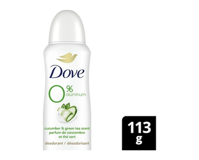 Dove Aluminum Free Whole Body Deodorant Spray Cucumber&Green Tea - 113.0 G