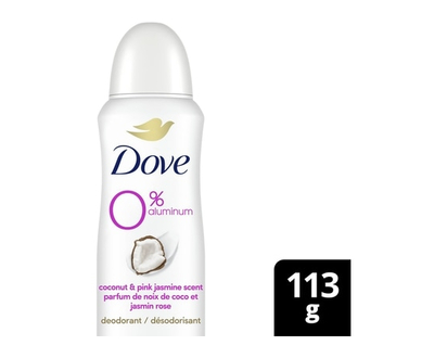 Dove 0% Aluminum Deodorant Spray For 48 Hour Protection Coconut & Pink Jasmine Aluminum Free Women's Deodorant 113 g - 113 G