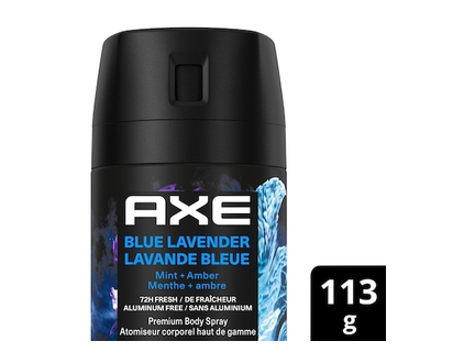 Axe Premium Body Spray for Men, Blue Lavender deodorant - 113.0 G