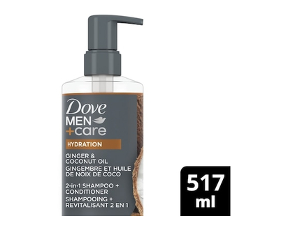 Dove Hydration 2-in-1 Shampoo + Conditioner Ginger & Coconut Oil - 517.0 ML