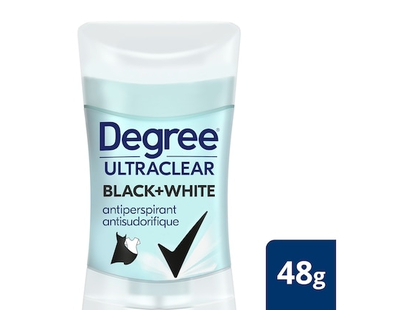Degree UltraClear Antiperspirant Deodorant, Black+White Anti White Marks and Yellow Stains, Deodorant for Women - 48.0 G