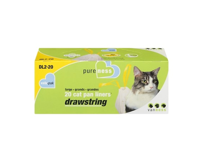 Van Ness Pure ness cat pan liners drawstring grands - 20.0 EA