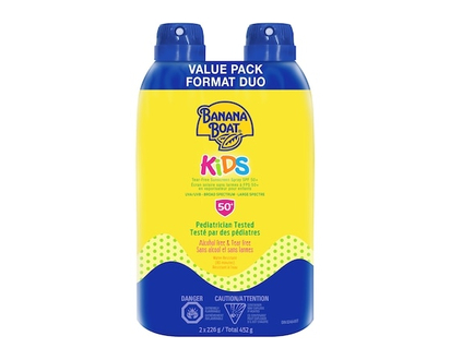 Banana Boat Kids Tear-free Sunscreen Spray SPF 50+ Twin Pack - 452.0 G