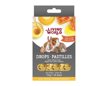 Living World Small Animal Treat Drops Honey Flavour - 75.0 G