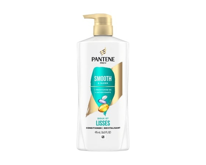 Pantene Conditioner, Smooth and Sleek, Fights Frizz, Safe for Color Treated Hair, Paraben Free - 476.0 ML