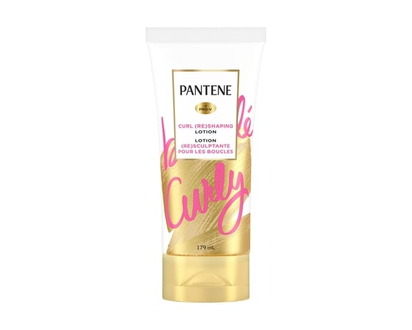 Pantene Hair Lotion, Moisturizing, for Curly Hair, Cream Reshapes and Defines Curls with Vitamin B5, Safe for Color Treated Hair, Pro-V - 179.0 ML