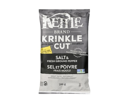 Kettle Krinkle Cut Potato Chips Salt & Fresh Ground Pepper - 198.0 G