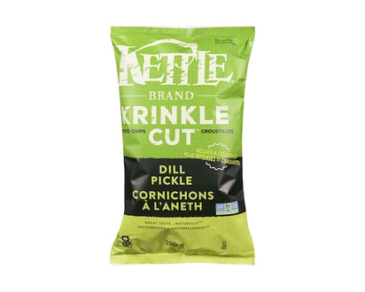 Kettle Krinkle Cut Potato Chips Dill Pickle - 198.0 G
