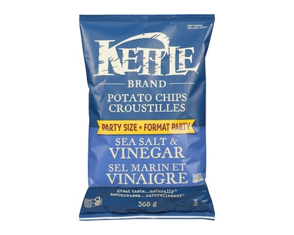Kettle Potato Chips Sea Salt & Vinegar Party Size - 368.0 G