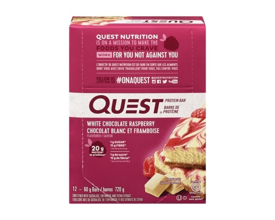 Protein Bar, White Chocolate Raspberry - 60.0 G