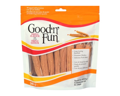 Good N Fun Côtes triple saveur pour chiens - 340.0 G