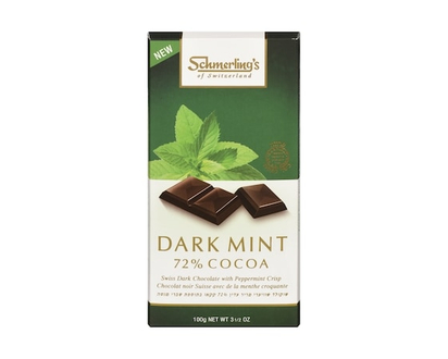 Schmerlings Chocolat noir suisse avec de la menthe croquante - 100.0 G