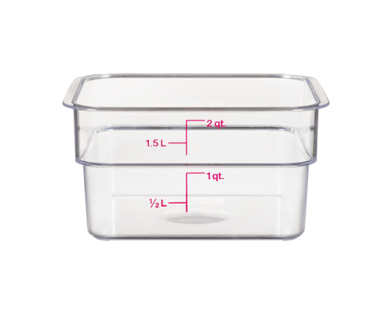 2QT Clear Square Food Container - 1.0 EA