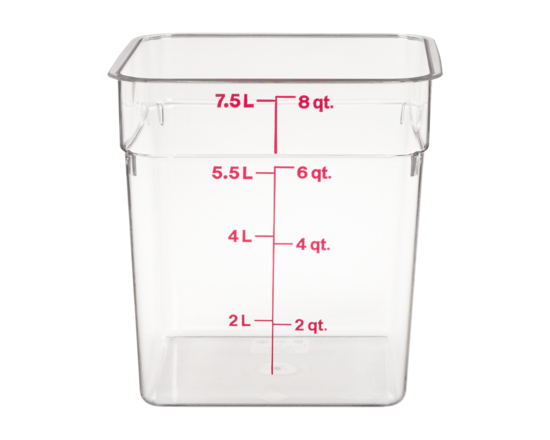 8QT Clear Square Food Container - 1.0 EA