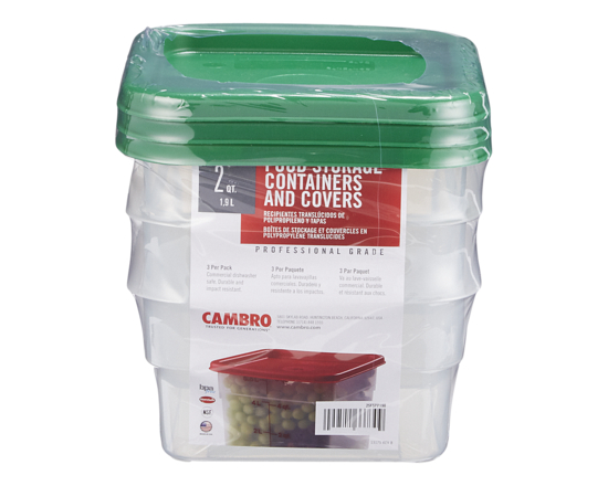 Contenant carré avec couvercle 1,9 L - 1.0 EA