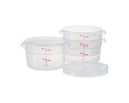 2QT Round Tran-Trans with Lid - 1.0 EA
