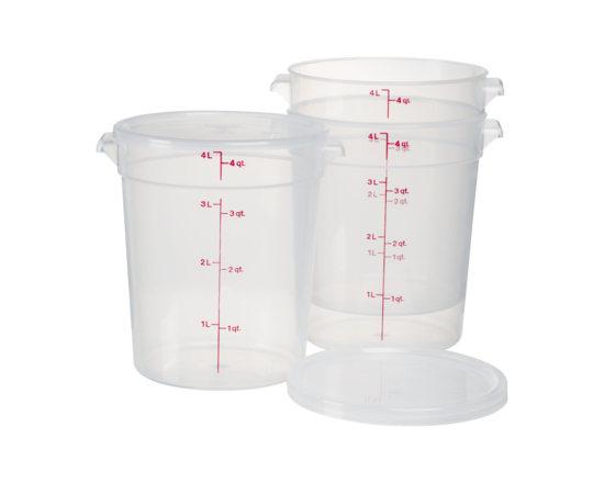 4QT Round Tran-Trans with Lid - 1.0 EA
