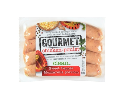 Clean Gourmet Chicken Sweet Pepper Fully Cooked Sausage - 375.0 G