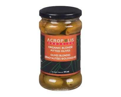 Acropolis Organics Blonde Pitted Olives - 315.0 ML