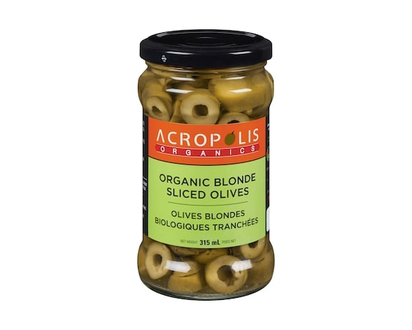 Acropolis Organics Organic Blonde Sliced Olives - 315.0 ML