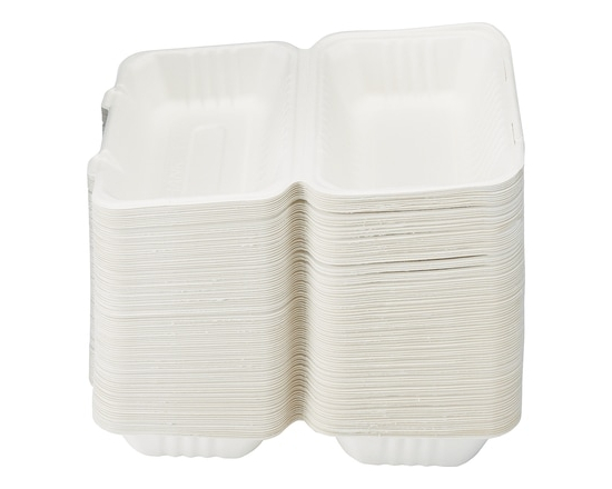 Compostable Clamshell To Go Takeout Container, 9-in x 6-in - 1.0 EA